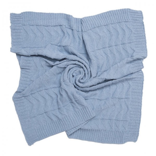 Κουβέρτα Πλεκτή Αγκαλιάς 70x90 Νόλαν Σιέλ