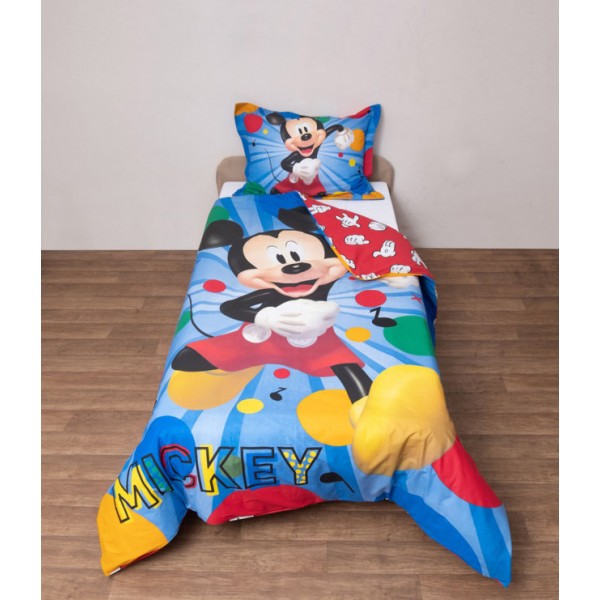 Σετ Παπλωματοθήκη 2 Όψεων Μονή 160x200 Mickey 51