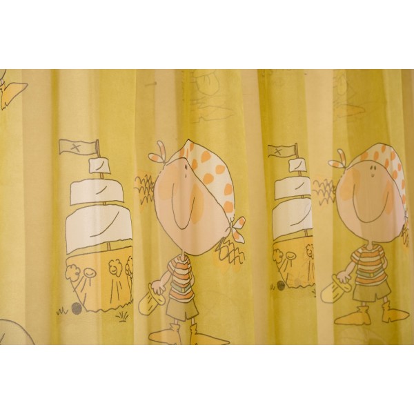 Κουρτίνα με Τρέσα 140x270 Κουρσάροι Λαχανί