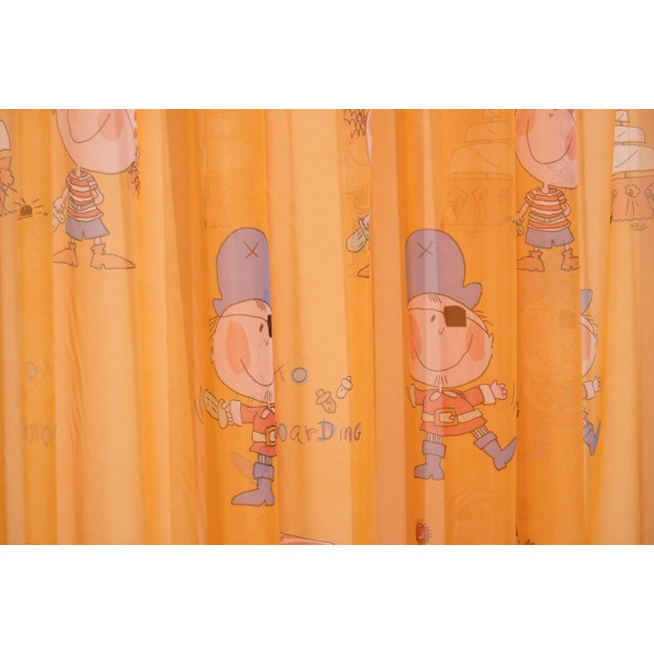 Κουρτίνα με Τρέσα 140x270 Κουρσάροι Πορτοκαλί