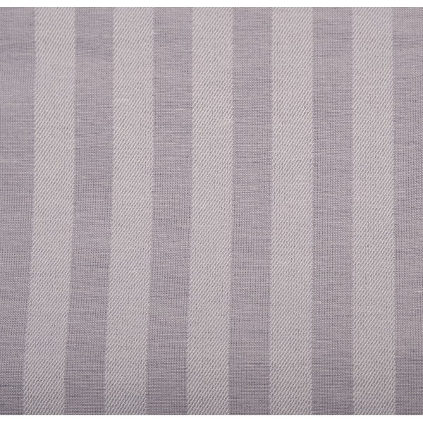 Σετ Σεντόνια Μονά Με Λάστιχο 100x200+25 Polycotton Σατέν ριγέ 850 Γκρι