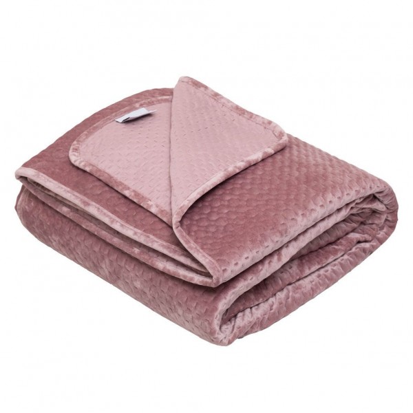 Κουβερτώριο Velvet Ημίδιπλο 160x220 Verona Blush Pink