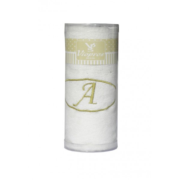 Πετσέτα μονόγραμμα Προσώπου 50x100 Χ Εκρού