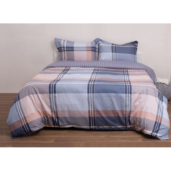 Σετ Παπλωματοθήκη Υπέρδιπλή 220x240 Έμμα Γκρι